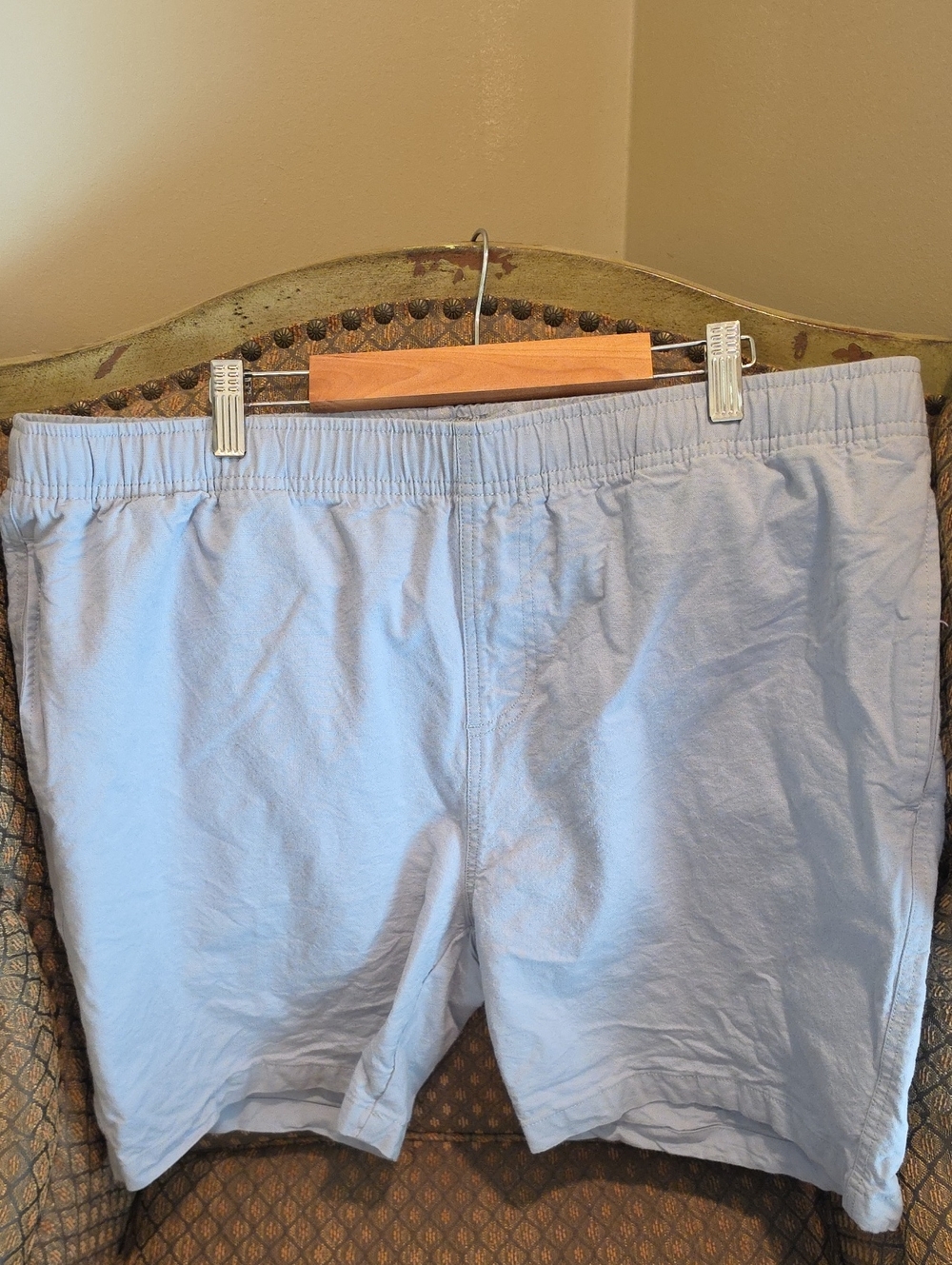 Free Fly Apparel Men's Light Blue Athletic Elastic-Waist Shorts